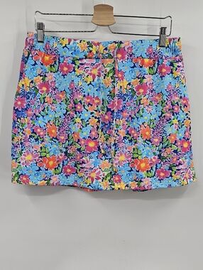 Floral Skort Pink Blue Size XL